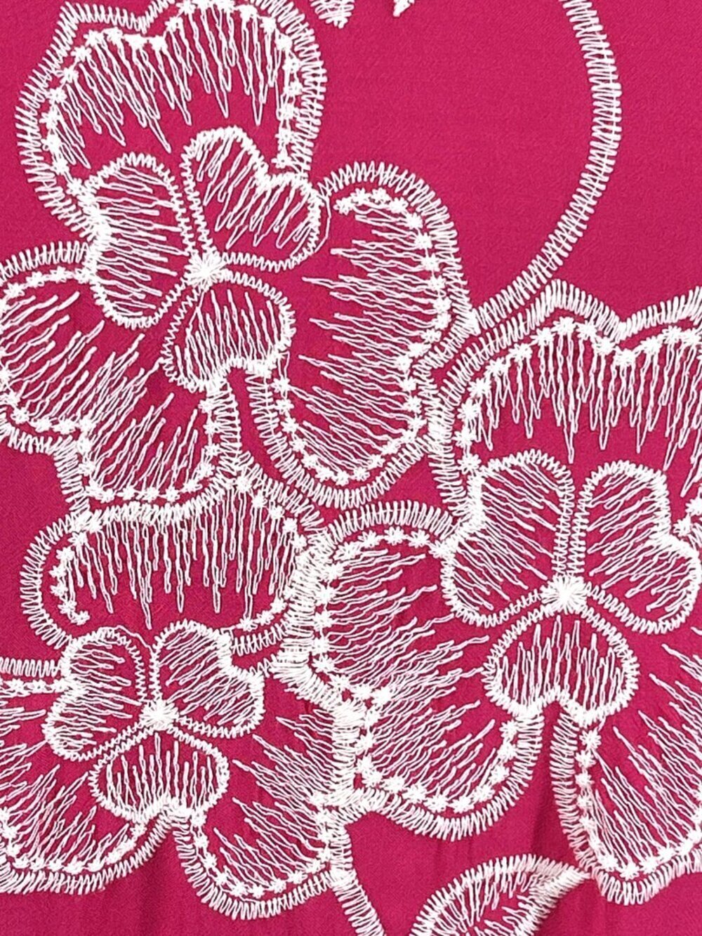 Solitaire Anthropologie Embroidered Blouse Size M Pink White Floral Boho Casual - Picture 3 of 7